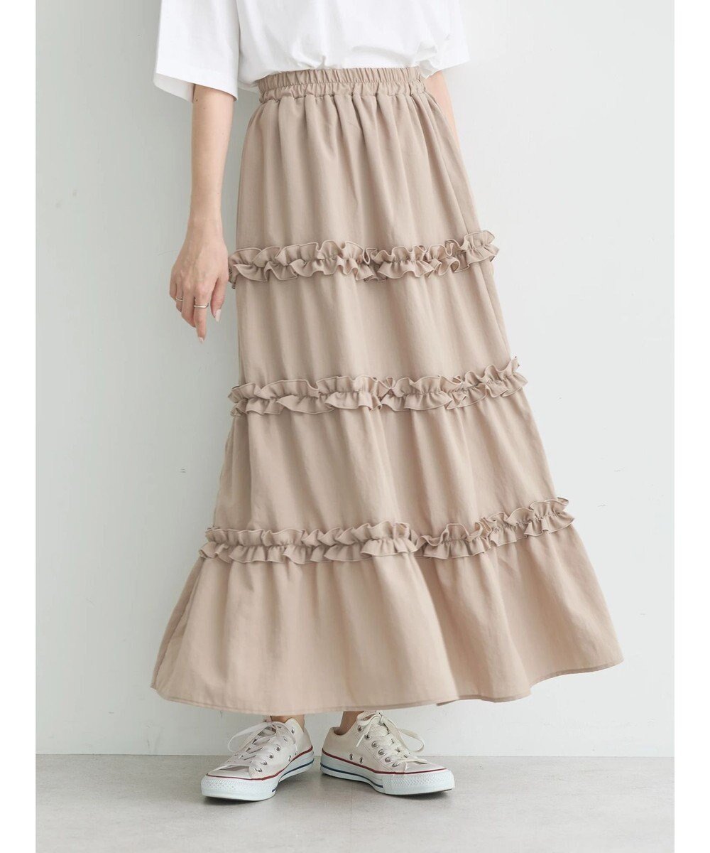 【アースミュージックアンドエコロジー/earth music&ecology】のミニフリルボリュームスカート インテリア・キッズ・メンズ・レディースファッション・服の通販 founy(ファニー) ファッション Fashion レディースファッション Fashion for Women スカート Skirts フェミニン Feminine, Girly フリル Frill, Ruffle フレア Flare, Flared ポケット Pocket, Pocket Detail 夏 Summer 春 Spring S/S・春夏 SS, Spring/Summer, Warm Season Mocha|ID: prp329100004657278 ipo3291000000034275759