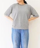 【サキュウ/caqu】の【洗える】caqu x GoodOn short sleeve border tee コットンポリエステルボーダーTシャツ ash gray|ID: prp329100004657311 ipo3291000000034277005
