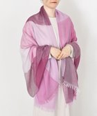 【ムトウ/muto】の【暖かい/シルク・カシミヤ】ブロックチェックストール purple|ID: prp329100004657320 ipo3291000000033689945