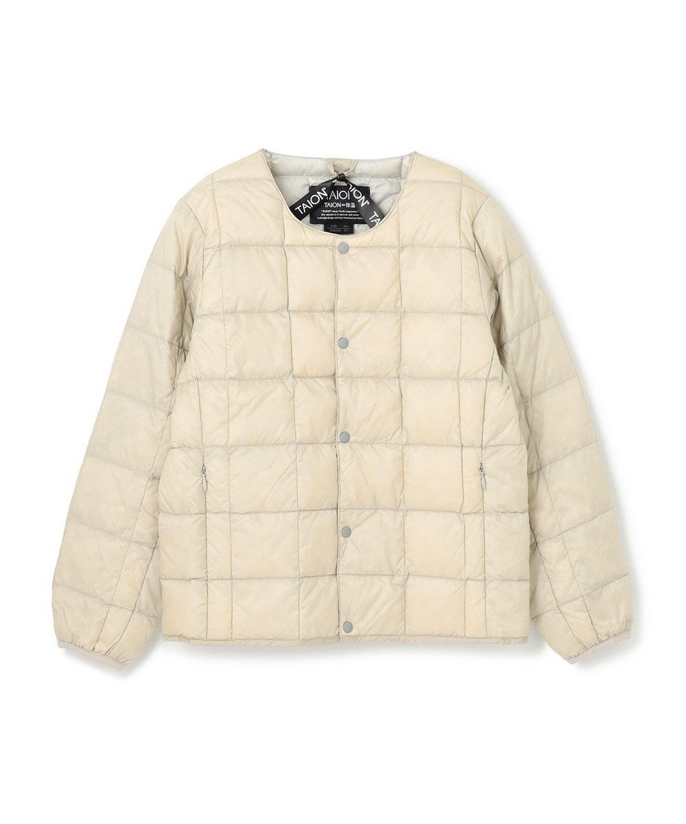 【アンフィーロ/UNFILO / KIDS】の【120-150cm】TAION クルージャケット(UNISEX) インテリア・キッズ・メンズ・レディースファッション・服の通販 founy(ファニー) 　ファッション　Fashion　キッズファッション　Fashion for Kids　アウター　Coat Outerwear /Kids　ユニセックス　Unisex, Genderless　インナー　Innerwear　コラボ　Collaboration, Collab　コンパクト　Compact, Small Size　ジャケット　Jacket, Outerwear　ダウン　Down, Puffer　パーカー　Hoodie, Parka　フェザー　Feather, Feather Detail　人気　Popular, Best Seller　A/W・秋冬　Autumn/Winter　防寒　Cold Protection, Winter-Ready　グレージュ|ID: prp329100004657454 ipo3291000000033707596