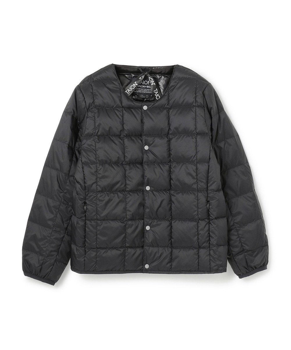 【アンフィーロ/UNFILO / KIDS】の【120-150cm】TAION クルージャケット(UNISEX) インテリア・キッズ・メンズ・レディースファッション・服の通販 founy(ファニー) 　ファッション　Fashion　キッズファッション　Fashion for Kids　アウター　Coat Outerwear /Kids　ユニセックス　Unisex, Genderless　インナー　Innerwear　コラボ　Collaboration, Collab　コンパクト　Compact, Small Size　ジャケット　Jacket, Outerwear　ダウン　Down, Puffer　パーカー　Hoodie, Parka　フェザー　Feather, Feather Detail　人気　Popular, Best Seller　A/W・秋冬　Autumn/Winter　防寒　Cold Protection, Winter-Ready　ブラック|ID: prp329100004657454 ipo3291000000033707597