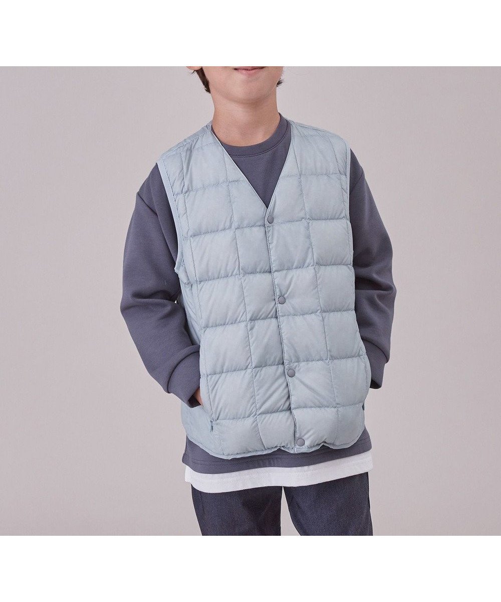 【アンフィーロ/UNFILO / KIDS】の【120-150cm】TAION Vネックベスト(UNISEX) インテリア・キッズ・メンズ・レディースファッション・服の通販 founy(ファニー) 　ファッション　Fashion　キッズファッション　Fashion for Kids　アウター　Coat Outerwear /Kids　ユニセックス　Unisex, Genderless　インナー　Innerwear　コラボ　Collaboration, Collab　コンパクト　Compact, Small Size　ジャケット　Jacket, Outerwear　ダウン　Down, Puffer　パーカー　Hoodie, Parka　フェザー　Feather, Feather Detail　ベスト　Vest, Waistcoat　人気　Popular, Best Seller　冬　Winter / This Winter　A/W・秋冬　Autumn/Winter　防寒　Cold Protection, Winter-Ready　アイスミント|ID: prp329100004657464 ipo3291000000033707694