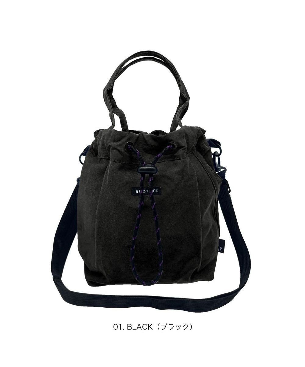 【ルートート/ROOTOTE】の3649【撥水・軽量】SC.サコッシュ.ドローストリング-A インテリア・キッズ・メンズ・レディースファッション・服の通販 founy(ファニー) 　ファッション　Fashion　レディースファッション　Fashion for Women　ウォレット　Wallet　カメラ　Camera Accessories　軽量　Lightweight, Ultra Light　ショルダー　Shoulder, Shoulder Strap　シンプル　Simple, Minimal　ドローストリング　Drawstring, Pull Cord　プリント　Print, Printed Pattern　ポケット　Pocket, Pocket Detail　ランダム　Random, Irregular　01:ブラック|ID: prp329100004657471 ipo3291000000033707735