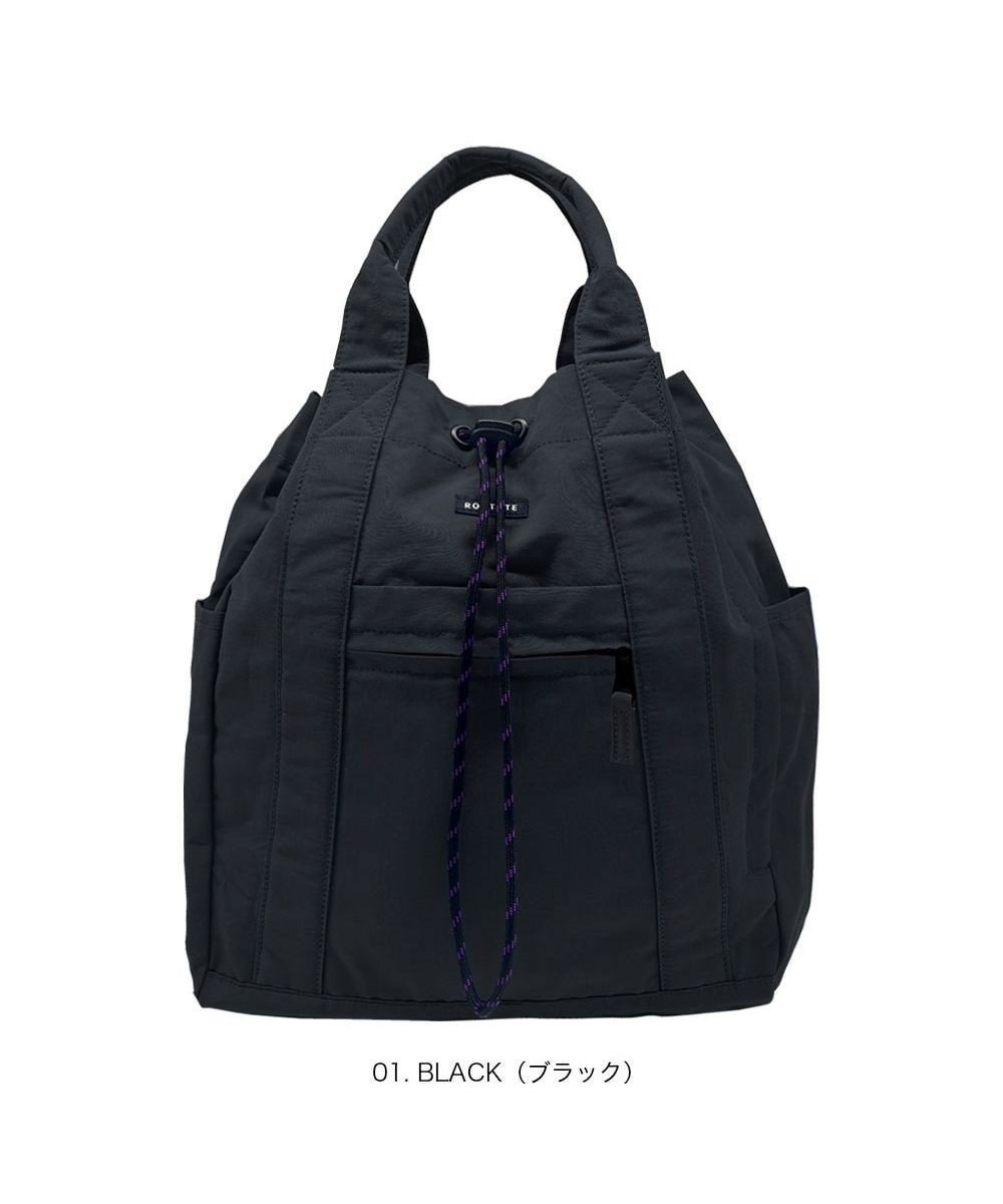【ルートート/ROOTOTE】の3650【撥水・軽量】SC.セオルー.ドローストリング-A インテリア・キッズ・メンズ・レディースファッション・服の通販 founy(ファニー) 　ファッション　Fashion　レディースファッション　Fashion for Women　バッグ　Bags　カメラ　Camera Accessories　傘　Umbrella, Parasol　軽量　Lightweight, Ultra Light　ショルダー　Shoulder, Shoulder Strap　シンプル　Simple, Minimal　ドット　Polka Dot, Dot Pattern　ドローストリング　Drawstring, Pull Cord　プリント　Print, Printed Pattern　ポケット　Pocket, Pocket Detail　ランダム　Random, Irregular　リュック　Backpack, Rucksack　01:ブラック|ID: prp329100004657472 ipo3291000000033707740