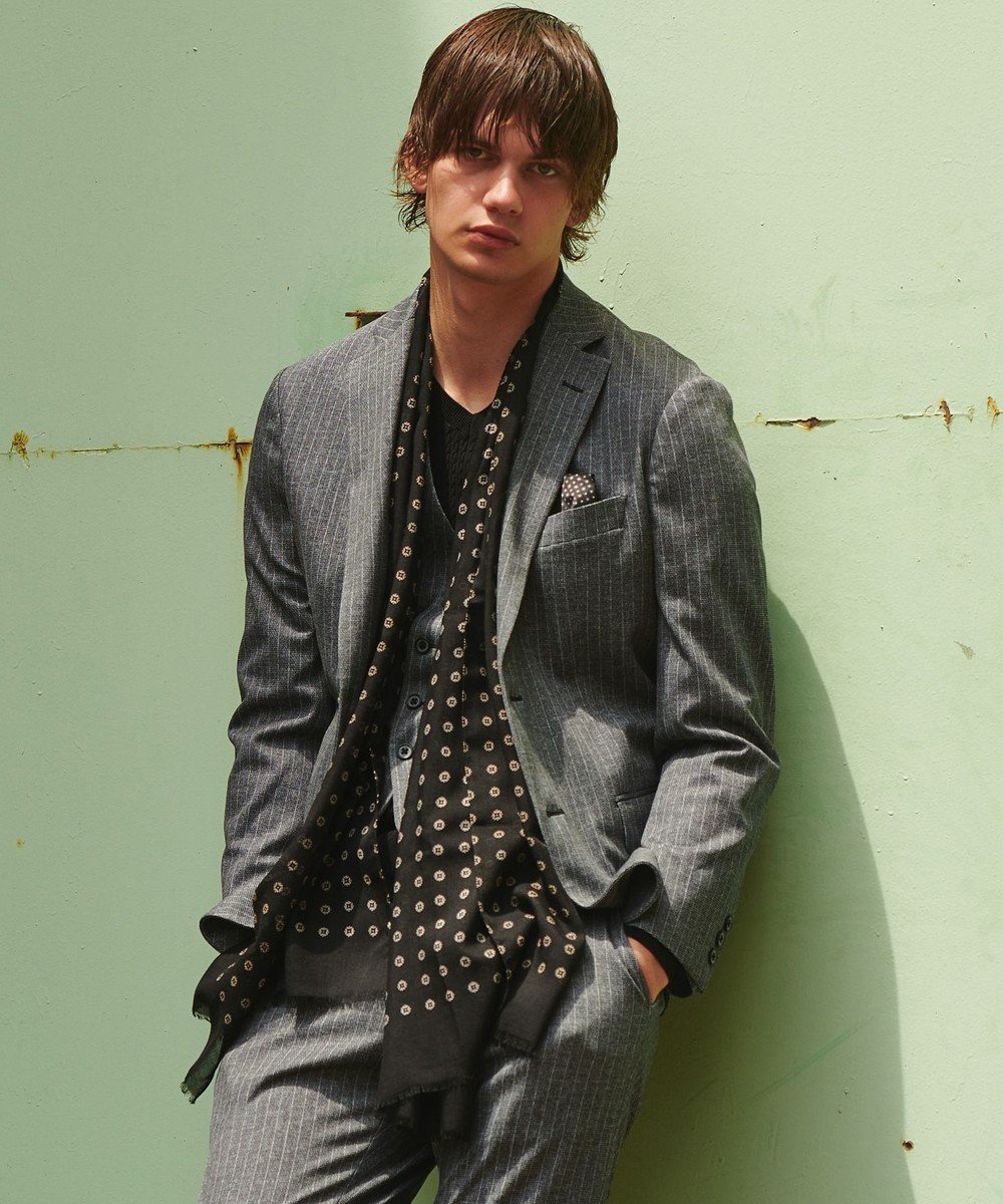 【ジョセフ アブード/JOSEPH ABBOUD / MEN】の【ストレッチ】エアロムリネ コンフォートジャージジャケット インテリア・キッズ・メンズ・レディースファッション・服の通販 founy(ファニー) 　ファッション　Fashion　メンズファッション　Fashion for Men　アウター　Men's Coats Outerwear　テーラードジャケット　Tailored Jackets & Blazers　シンプル　Simple, Minimal　ジャケット　Jacket, Outerwear　ストレッチ　Stretch, Stretchy Fabric　プリント　Print, Printed Pattern　ポケット　Pocket, Pocket Detail　メランジ　Melange, Mixed Yarn　A/W・秋冬　Autumn/Winter　新作・新入荷　New Arrivals / New In　おすすめ　Recommended / Our Picks　グレー系1|ID: prp329100004657510 ipo3291000000033708011