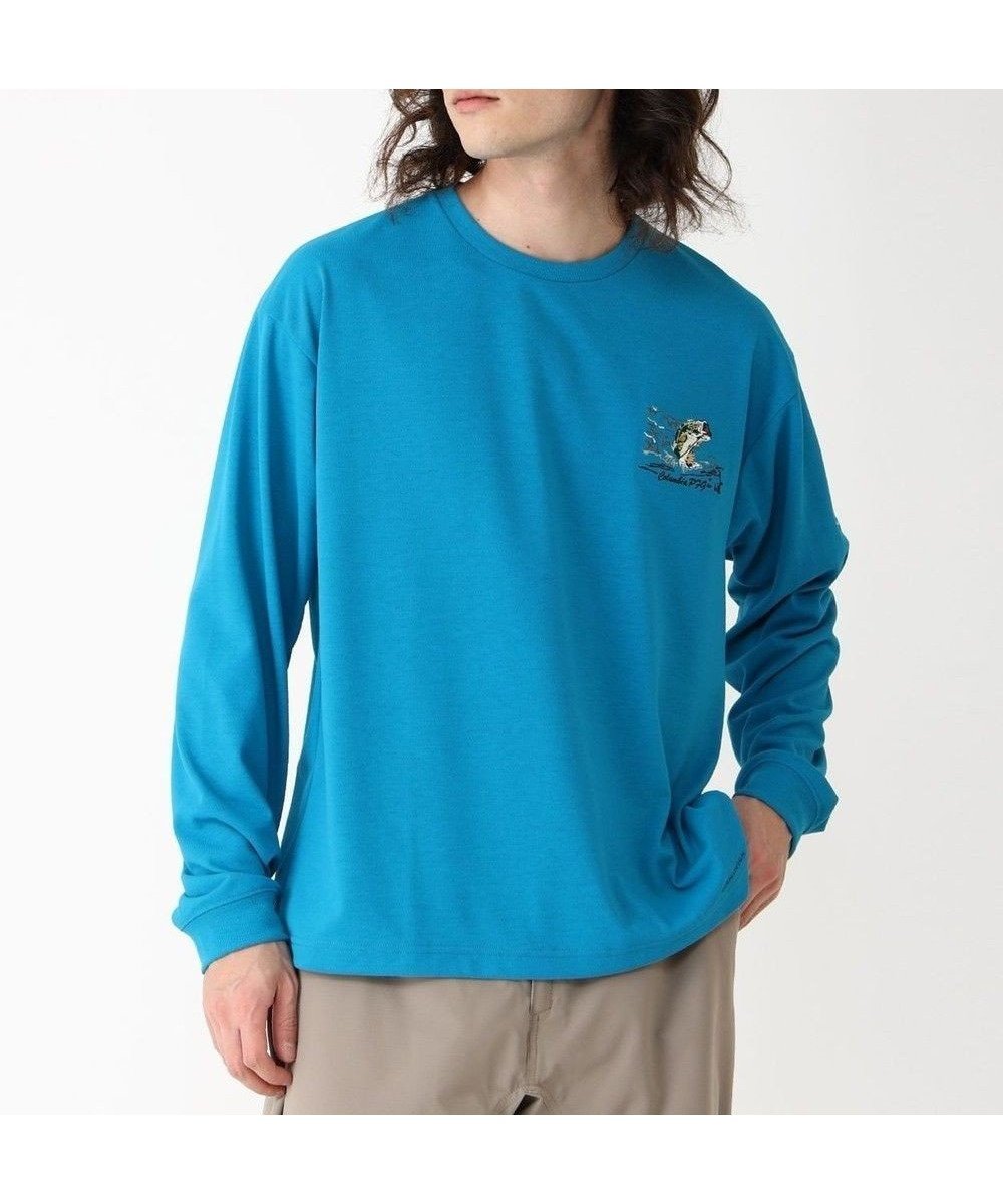 【コロンビア/Columbia / MEN】のColumbia/ バーンノベルグラフィックロングスリーブTシャツ /コロンビア インテリア・キッズ・メンズ・レディースファッション・服の通販 founy(ファニー) 　ファッション　Fashion　メンズファッション　Fashion for Men　トップス・カットソー　Cut & Sew Tops　メンズシャツ　Shirts　おすすめ　Recommended / Our Picks　アウトドア　Outdoor Clothing　カットソー　Cut and Sewn Top　グラフィック　Graphic, Graphic Design　スリーブ　Sleeve, Long Sleeve / Short Sleeve　トレンド　Trend, Trending Now　パターン　Pattern, Design Print　リラックス　Relax, Relaxed Fit　ロング　Long, Long-Length　夏　Summer　S/S・春夏　SS, Spring/Summer, Warm Season　A/W・秋冬　Autumn/Winter　Blue Echo、 Bass|ID: prp329100004657534 ipo3291000000033708083