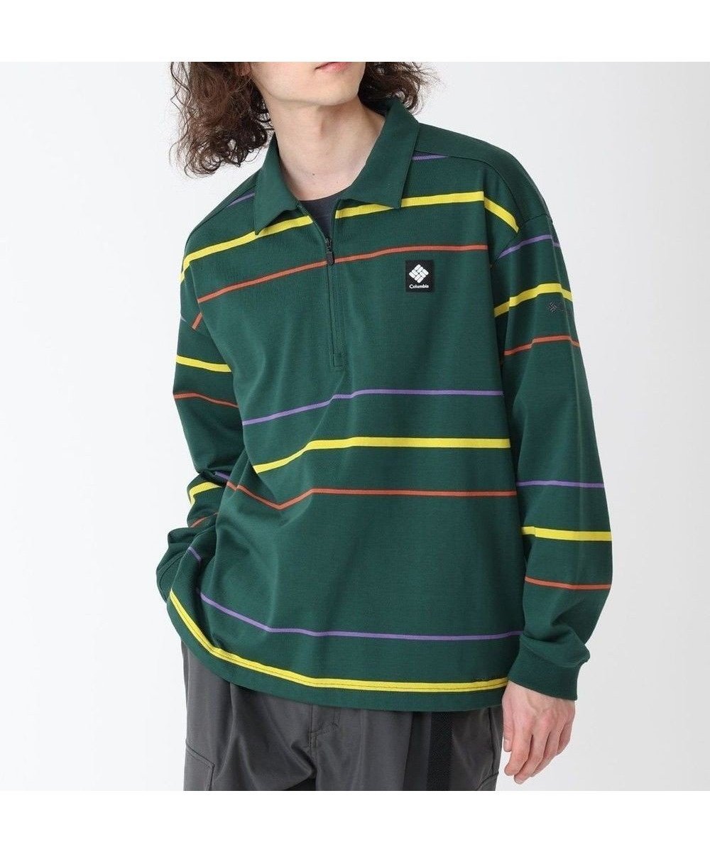 【コロンビア/Columbia / MEN】のColumbia/ キャロリーナアベニューハーフジップポロ /コロンビア インテリア・キッズ・メンズ・レディースファッション・服の通販 founy(ファニー) 　ファッション　Fashion　メンズファッション　Fashion for Men　トップス・カットソー　Cut & Sew Tops　メンズシャツ　Shirts　ポロシャツ / きれいめカジュアルスタイル　Polo Shirts　おすすめ　Recommended / Our Picks　アウトドア　Outdoor Clothing　トレンド　Trend, Trending Now　フィット　Fit, Slim Fit　ボーダー　Border, Stripe　ポロシャツ　Polo Shirt, Collared Tee　リラックス　Relax, Relaxed Fit　ロング　Long, Long-Length　夏　Summer　S/S・春夏　SS, Spring/Summer, Warm Season　A/W・秋冬　Autumn/Winter　Rain Forest|ID: prp329100004657535 ipo3291000000033708098