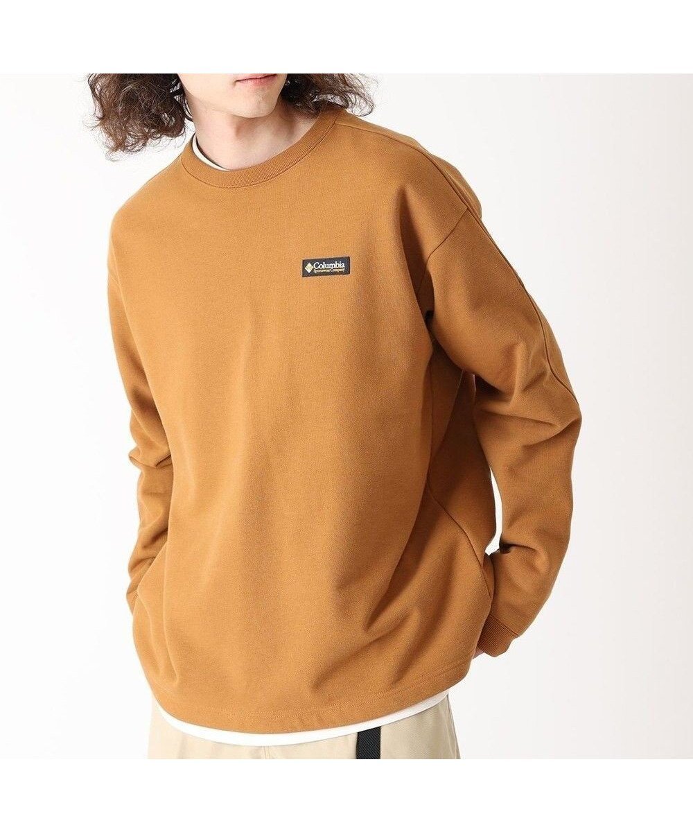 【コロンビア/Columbia / MEN】のColumbia/ ポプラーリッジスウェットクルー /コロンビア インテリア・キッズ・メンズ・レディースファッション・服の通販 founy(ファニー) 　ファッション　Fashion　メンズファッション　Fashion for Men　トップス・カットソー　Cut & Sew Tops　メンズシャツ　Shirts　おすすめ　Recommended / Our Picks　アウトドア　Outdoor Clothing　カットソー　Cut and Sewn Top　トレンド　Trend, Trending Now　フィット　Fit, Slim Fit　フロント　Front, Front Design　リラックス　Relax, Relaxed Fit　切替　Switching, Contrast Panel　夏　Summer　S/S・春夏　SS, Spring/Summer, Warm Season　A/W・秋冬　Autumn/Winter　Camel Brown|ID: prp329100004657536 ipo3291000000034615951