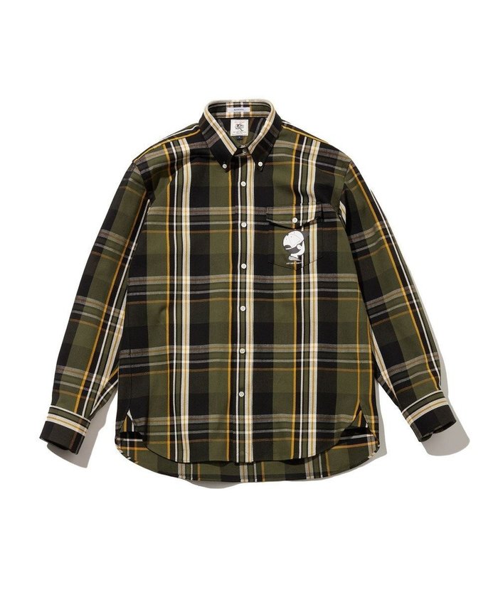【ジェイ プレス/J.PRESS / MEN】の【AaronChang】【UNISEX】ヘビーフランネル シャツ / オーセンティックフィット インテリア・キッズ・メンズ・レディースファッション・服の通販 founy(ファニー) https://founy.com/ ファッション Fashion レディースファッション Fashion for Women トップス・カットソー Cut & Sew Tops シャツ・ブラウス・オフィスカジュアル Elegant Blouses & Button-Ups 定番 Standard, Basic Item パッチ Patch, Appliqué フラップ Flap, Flap Pocket ポケット Pocket, Pocket Detail 羽織 Haori, Light Jacket モノトーン Monotone, Black and White ユニセックス Unisex, Genderless A/W・秋冬 Autumn/Winter |ID: prp329100004657545 ipo3291000000033708314