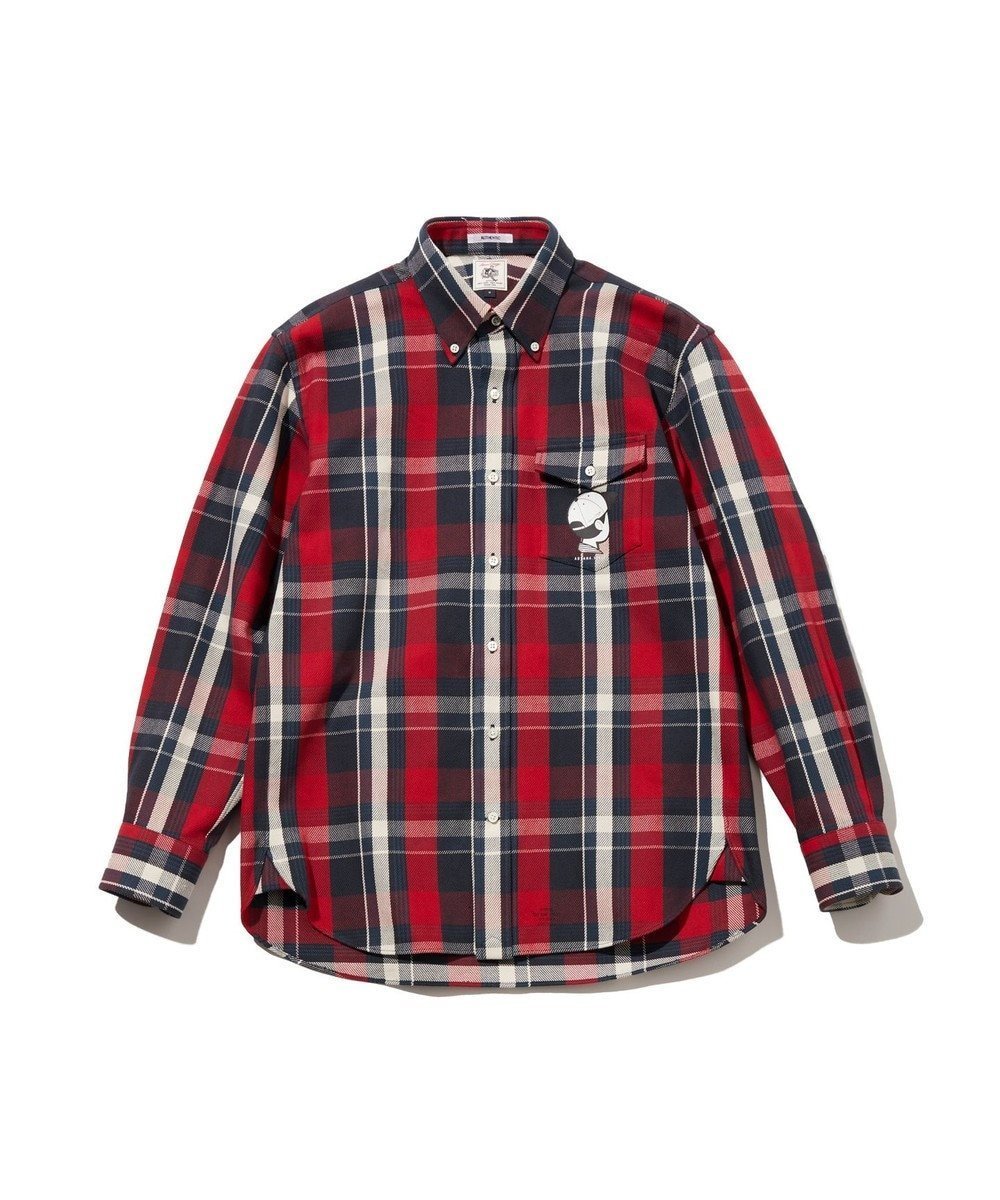 【ジェイ プレス/J.PRESS / MEN】の【AaronChang】【UNISEX】ヘビーフランネル シャツ / オーセンティックフィット インテリア・キッズ・メンズ・レディースファッション・服の通販 founy(ファニー) 　ファッション　Fashion　レディースファッション　Fashion for Women　トップス・カットソー　Cut & Sew Tops　シャツ・ブラウス・オフィスカジュアル　Elegant Blouses & Button-Ups　定番　Standard, Basic Item　パッチ　Patch, Appliqué　フラップ　Flap, Flap Pocket　ポケット　Pocket, Pocket Detail　羽織　Haori, Light Jacket　モノトーン　Monotone, Black and White　ユニセックス　Unisex, Genderless　A/W・秋冬　Autumn/Winter　ネイビー系4|ID: prp329100004657545 ipo3291000000033708316