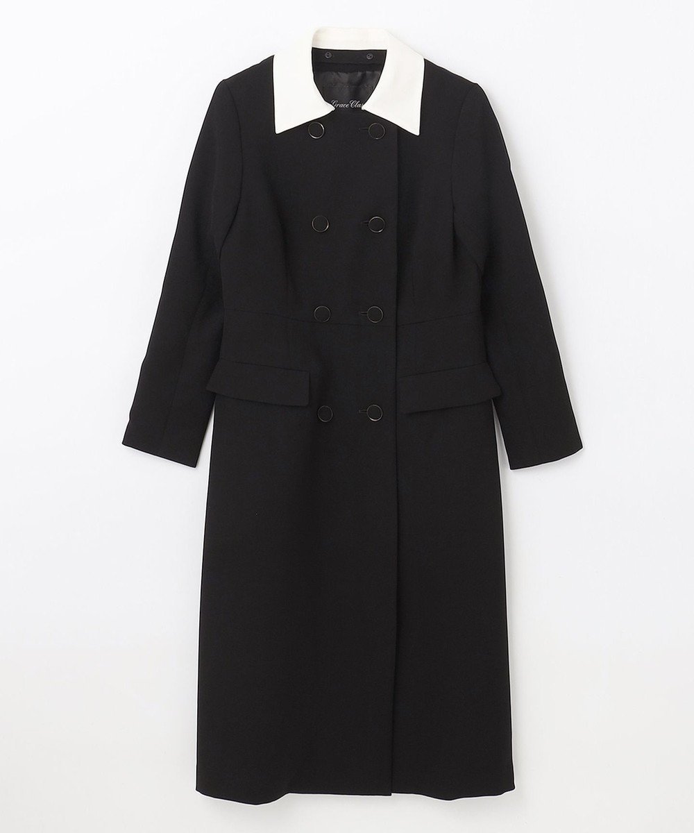 【グレース コンチネンタル/GRACE CONTINENTAL】のクレリックコートドレス 人気、トレンドファッション・服の通販 founy(ファニー) 　ファッション　Fashion　レディースファッション　Fashion for Women　アウター　Coat / Outerwear Collection　コート・ロングコート・ピーコート　Long Coats, Peacoats & More　ワンピース　Dresses　フォーマル・パーティードレス・結婚式用ドレス　Elegant & Casual Dresses　おすすめ　Recommended / Our Picks　クラシカル　Classical, Vintage-Inspired　シルク　Silk, 100% Silk　ダブル　Double, Double-Breasted　ドレス　Dress, One-Piece　夏　Summer　年末　Year-end　S/S・春夏　SS, Spring/Summer, Warm Season　A/W・秋冬　Autumn/Winter　 other-1|ID: prp329100004657554 ipo3291000000033708441