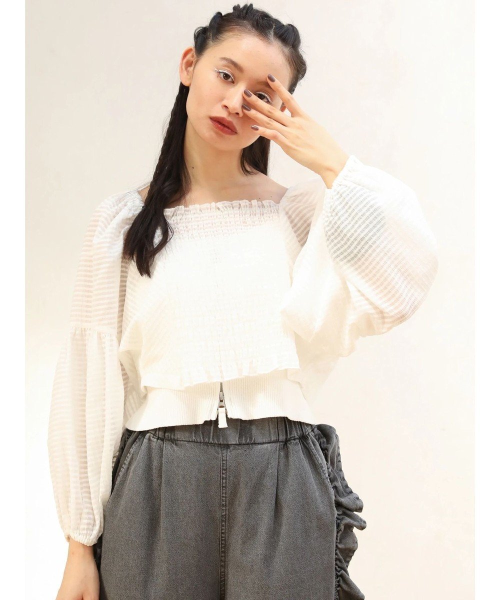 【グリーンパークス/Green Parks】のESCAR 2way シアーギンガムプルオーバー 人気、トレンドファッション・服の通販 founy(ファニー) 　ファッション　Fashion　レディースファッション　Fashion for Women　トップス・カットソー　Cut & Sew Tops　シャツ・ブラウス・オフィスカジュアル　Elegant Blouses & Button-Ups　カジュアルプルオーバー・ニットトップス　Pullovers & Knit Tops / Casual Pullovers　2024年　2024　2024春夏・S/S　Spring/Summer 2024 SS24　ギャザー　Gathered, Ruffled　ギンガム　Gingham, Gingham Fabric　シアー　Sheer, See-Through　チェック　Check, Plaid, Tartan　ポケット　Pocket, Pocket Detail　夏　Summer　春　Spring　S/S・春夏　SS, Spring/Summer, Warm Season　 other-1|ID: prp329100004657585 ipo3291000000033708830