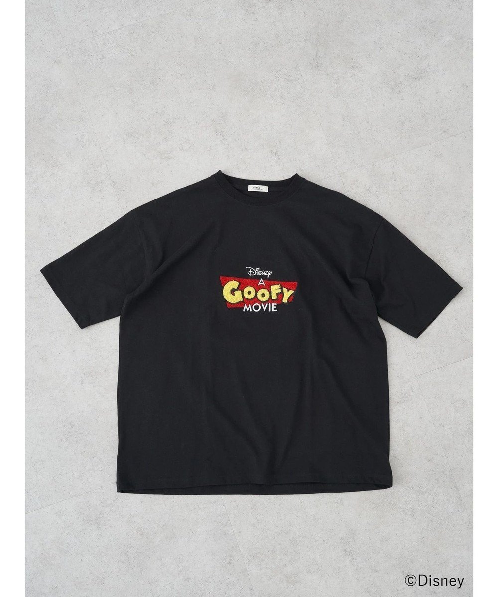 【アースミュージックアンドエコロジー/earth music&ecology】のGoofy&Max/フロントサガラ刺繍Tee インテリア・キッズ・メンズ・レディースファッション・服の通販 founy(ファニー) 　ファッション　Fashion　レディースファッション　Fashion for Women　トップス・カットソー　Cut & Sew Tops　シャツ・ブラウス・オフィスカジュアル　Elegant Blouses & Button-Ups　ロングTシャツ・Tシャツ　Longline T-Shirts & Tees　カットソー・ベーシックTシャツ　Cut-and-Sewn Tops / Stretch Tees & Basics　カットソー　Cut and Sewn Top　キャラクター　Character, Licensed Characters　グラフィック　Graphic, Graphic Design　プリント　Print, Printed Pattern　ポケット　Pocket, Pocket Detail　モノトーン　Monotone, Black and White　夏　Summer　春　Spring　S/S・春夏　SS, Spring/Summer, Warm Season　Black|ID: prp329100004657592 ipo3291000000033708927
