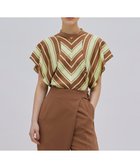 【ベイジ,/BEIGE,】の【洗える】GUILLABERT / ブラウス Lime×Camel|ID: prp329100004657597 ipo3291000000033709123
