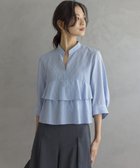 【組曲/KUMIKYOKU】のリヨセルシャーティングティアード ブラウス 人気、トレンドファッション・服の通販 founy(ファニー) ファッション Fashion レディースファッション Fashion for Women トップス・カットソー Cut & Sew Tops シャツ・ブラウス・オフィスカジュアル Elegant Blouses & Button-Ups インナー Innerwear ジャケット Jacket, Outerwear ストライプ Stripe, Striped Pattern デニム Denim, Jeans Material バランス Balance, Style Balance フリル Frill, Ruffle ロング Long, Long-Length A/W・秋冬 Autumn/Winter おすすめ Recommended / Our Picks thumbnail ブルー系1|ID: prp329100004657707 ipo3291000000033748756