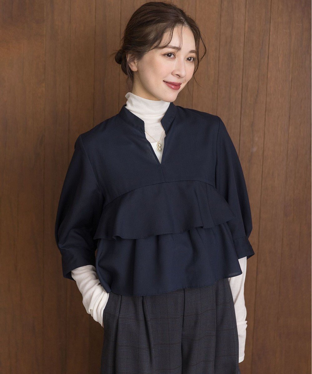 【組曲/KUMIKYOKU】のリヨセルシャーティングティアード ブラウス 人気、トレンドファッション・服の通販 founy(ファニー) ファッション Fashion レディースファッション Fashion for Women トップス・カットソー Cut & Sew Tops シャツ・ブラウス・オフィスカジュアル Elegant Blouses & Button-Ups インナー Innerwear ジャケット Jacket, Outerwear ストライプ Stripe, Striped Pattern デニム Denim, Jeans Material バランス Balance, Style Balance フリル Frill, Ruffle ロング Long, Long-Length A/W・秋冬 Autumn/Winter おすすめ Recommended / Our Picks other-1|ID: prp329100004657707 ipo3291000000033832835