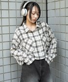 【ウィゴー/WEGO】のチェックショートネルシャツ ホワイトアイボリー|ID: prp329100004657726 ipo3291000000033710238