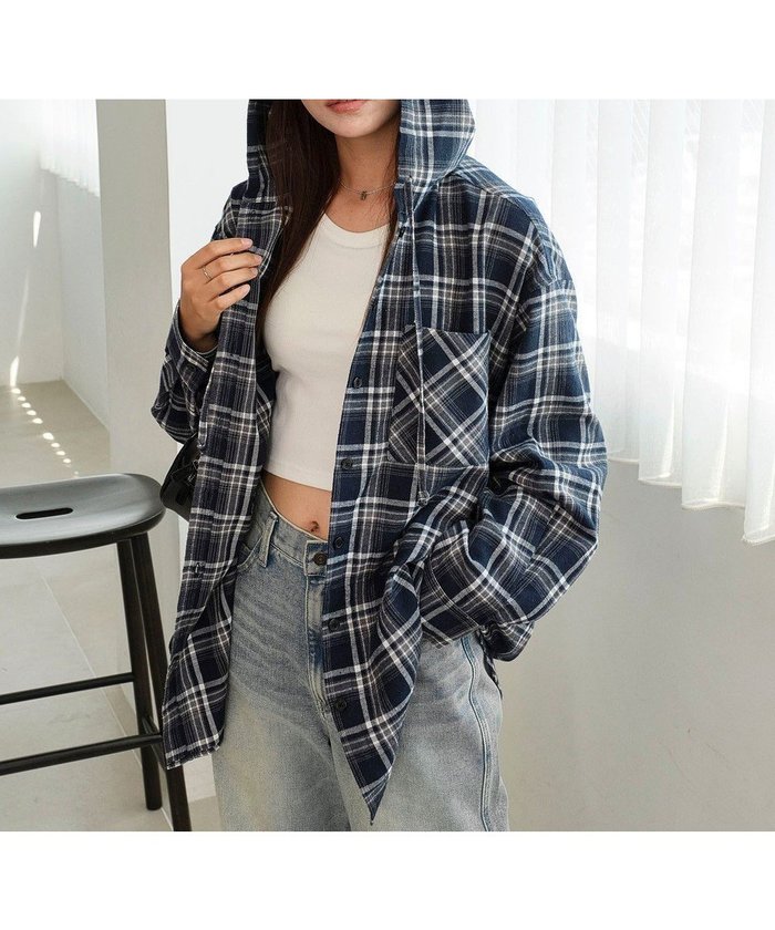 【ウィゴー/WEGO】の【25年秋冬新作】チェックフードBIGネルシャツ インテリア・キッズ・メンズ・レディースファッション・服の通販 founy(ファニー) https://founy.com/ ファッション Fashion レディースファッション Fashion for Women トップス・カットソー Cut & Sew Tops シャツ・ブラウス・オフィスカジュアル Elegant Blouses & Button-Ups 秋 Autumn キャミ Camisole, Cami Top スウェット / スエット Sweatshirt, Sweatwear スマホ Smartphone, Mobile Device チェック Check, Plaid, Tartan デニム Denim, Jeans Material トレンド Trend, Trending Now 羽織 Haori, Light Jacket ミニスカート Mini Skirt, Short Skirt ルーズ Loose, Oversized ワンポイント One Point, Statement Accent 冬 Winter / This Winter A/W・秋冬 Autumn/Winter おすすめ Recommended / Our Picks |ID: prp329100004657729 ipo3291000000033710241