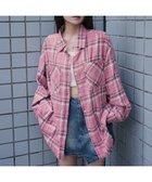 【ウィゴー/WEGO】のチェックBIGネルシャツ ピンク|ID: prp329100004657735 ipo3291000000033710256