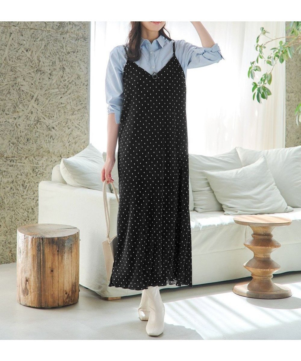 【ティアクラッセ/Tiaclasse】の【洗える】プリーツキャミワンピース インテリア・キッズ・メンズ・レディースファッション・服の通販 founy(ファニー) 　ファッション　Fashion　レディースファッション　Fashion for Women　ワンピース　Dresses　キャミソールワンピース　Camisole Dresses　アクセサリー　Fashion Accessories　インナー　Innerwear　ウォッシャブル　Machine Washable　春　Spring　洗える　Machine Washable　秋　Autumn　カーディガン　Cardigan, Knitwear　キャミワンピース　Cami Dress, Slip Dress　シンプル　Simple, Minimal　チュニック　Tunic, Long Top　ドット　Polka Dot, Dot Pattern　プリーツ　Pleats, Pleated　ポケット　Pocket, Pocket Detail　冬　Winter / This Winter　A/W・秋冬　Autumn/Winter　再入荷　Restock / Back in Stock　夏　Summer　エレガント 上品　Elegant　新作・新入荷　New Arrivals / New In　ドット|ID: prp329100004657752 ipo3291000000033710304