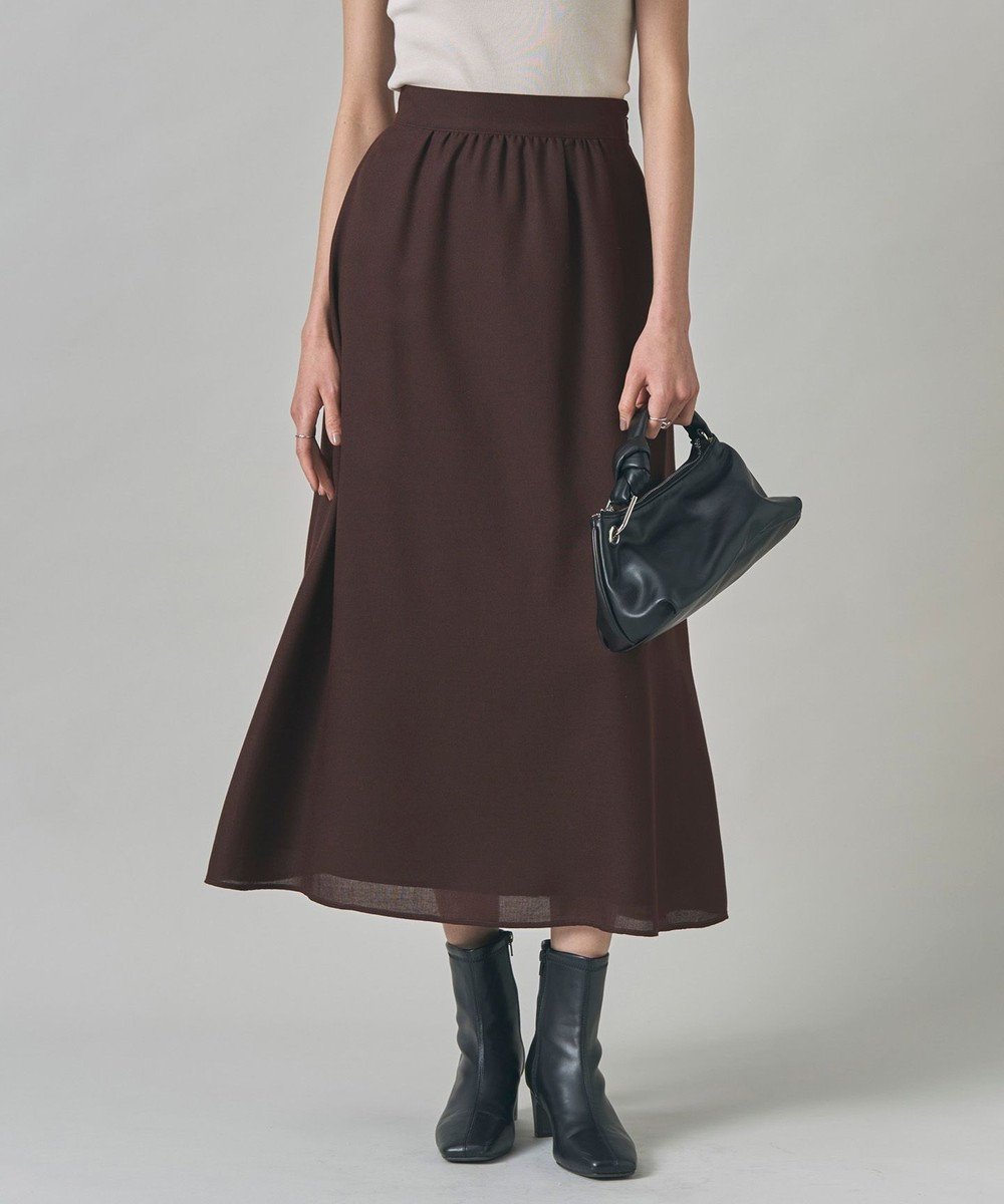 【アイシービー/iCB】の【洗える】 シアービエラ フレアスカート インテリア・キッズ・メンズ・レディースファッション・服の通販 founy(ファニー) 　ファッション　Fashion　レディースファッション　Fashion for Women　スカート　Skirts　Aライン・フレアスカート　A-Line & Flared Skirts　洗える　Machine Washable　ギャザー　Gathered, Ruffled　シアー　Sheer, See-Through　セットアップ　Set-Up, Coordinated Outfit　ドレープ　Drape, Draping Fabric　フレア　Flare, Flared　A/W・秋冬　Autumn/Winter　おすすめ　Recommended / Our Picks　2025年　2025　2025-2026秋冬・A/W　Autumn/Winter 2025–26 AW25–26　ダークブラウン系|ID: prp329100004657758 ipo3291000000033710315