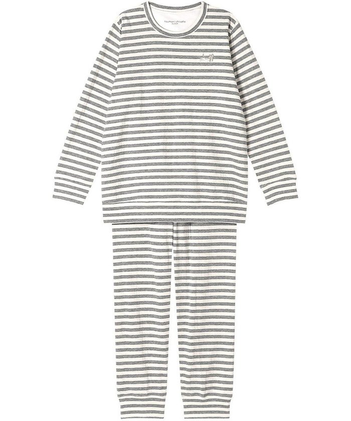 【ツモリチサト スリープ/tsumori chisato SLEEP】のツモリチサト パジャマ 長袖 長ズボン 綿100%(本体) レディース UDX588 /ワコール インテリア・キッズ・メンズ・レディースファッション・服の通販 founy(ファニー) https://founy.com/ ファッション Fashion レディースファッション Fashion for Women トップス・カットソー Cut & Sew Tops ネコ Cat, Feline Motif パジャマ Pajamas, Sleepwear ボトム Bottoms, Lower Wear ボーダー Border, Stripe ワンポイント One Point, Statement Accent 長袖 Long Sleeve, Full Sleeve |ID: prp329100004657922 ipo3291000000033711264