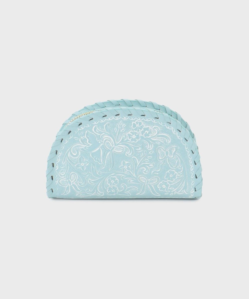 【グレース コンチネンタル/GRACE CONTINENTAL】のV_circle pouch インテリア・キッズ・メンズ・レディースファッション・服の通販 founy(ファニー) 　ファッション　Fashion　レディースファッション　Fashion for Women　ミニ財布・二つ折り財布　Wallets & Card Cases　ポーチ&ミニバッグ　Pouches & Mini Bags　ウォレット　Wallet　ヴィンテージ　Vintage Style　財布　Wallet, Purse　定番　Standard, Basic Item　ハーフ　Half, Half-Length　ポーチ　Pouch, Small Case　リボン　Ribbon, Bow　ギフト プレゼント　Gift / Present　ブルー|ID: prp329100004657924 ipo3291000000033711273