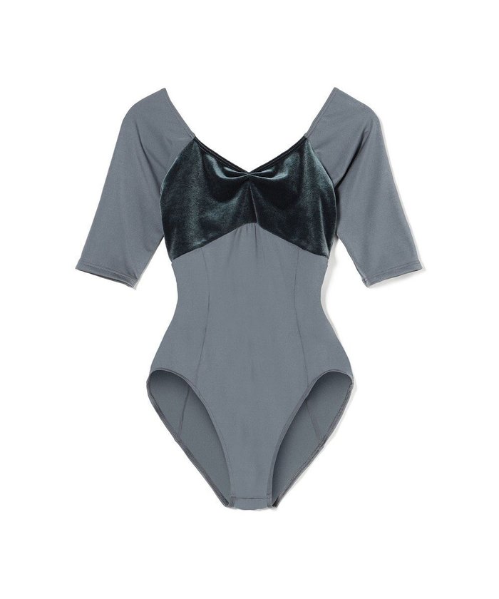 【チャコット/Chacott】の5分袖レオタード インテリア・キッズ・メンズ・レディースファッション・服の通販 founy(ファニー) https://founy.com/ ファッション Fashion レディースファッション Fashion for Women トップス・カットソー Cut & Sew Tops ショート Short, Short Length ストレッチ Stretch, Stretchy Fabric ベロア Velour, Soft Velvet エレガント 上品 Elegant 切替 Switching, Contrast Panel 吸水 Absorbent, Quick-Dry |ID: prp329100004657970 ipo3291000000035348045