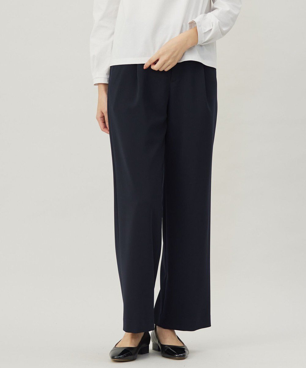 【ジェイ プレス/J.PRESS】の【洗える】ノルディスバックスキン ワイド パンツ インテリア・キッズ・メンズ・レディースファッション・服の通販 founy(ファニー) 　ファッション　Fashion　レディースファッション　Fashion for Women　パンツ　Pants & Trousers　バッグ　Bags　おすすめ　Recommended / Our Picks　セレモニー　Ceremony　ダブル　Double, Double-Breasted　ワイド　Wide, Wide Fit　洗える　Machine Washable　A/W・秋冬　Autumn/Winter　ビジネス 仕事 通勤　Business / Work / Commuting　ネイビー系|ID: prp329100004658021 ipo3291000000034230966
