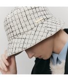 【ムーンバット/MOONBAT】のFURLA 【日本製】チェックツイード バケットハット オフホワイト|ID: prp329100004658025 ipo3291000000034301236