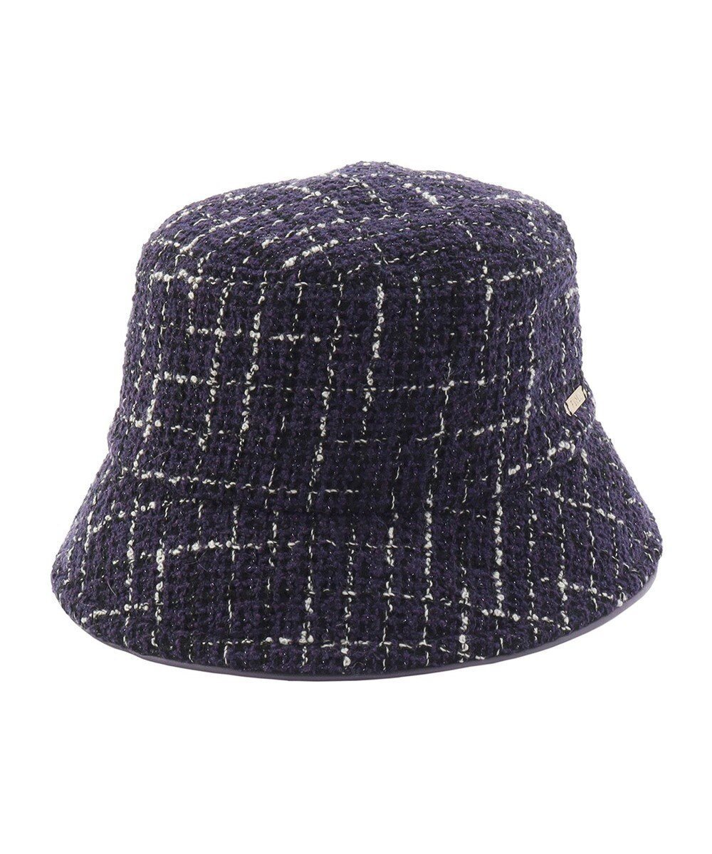 【ムーンバット/MOONBAT】のFURLA 【日本製】チェックツイード バケットハット インテリア・キッズ・メンズ・レディースファッション・服の通販 founy(ファニー) ファッション Fashion レディースファッション Fashion for Women キャップ&ハット Hats & Caps イタリア Italy エレガント 上品 Elegant コレクション Collection, Seasonal Line チェック Check, Plaid, Tartan チャーム Charm, Pendant ツイード Twill, Twill Weave パターン Pattern, Design Print メタル Metal, Metal Parts ワンポイント One Point, Statement Accent 帽子 Hat, Headwear 日本製 Made In Japan ダークパープル|ID: prp329100004658025 ipo3291000000034301240