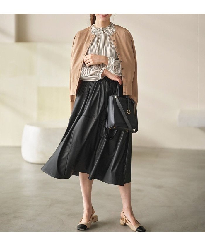 【組曲/KUMIKYOKU】のレザーライクライト タックギャザースカート インテリア・キッズ・メンズ・レディースファッション・服の通販 founy(ファニー) https://founy.com/ ファッション Fashion レディースファッション Fashion for Women スカート Skirts エレガント 上品 Elegant コーティング Coating, Coated Finish 軽量 Lightweight, Ultra Light ジャケット Jacket, Outerwear セットアップ Set-Up, Coordinated Outfit バランス Balance, Style Balance フェイクレザー Faux Leather, PU Leather ブルゾン Blouson, Bomber Jacket A/W・秋冬 Autumn/Winter おすすめ Recommended / Our Picks |ID: prp329100004658032 ipo3291000000034329631