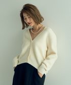 【イェッカ ヴェッカ/YECCA VECCA】のラクーン混カーディガン 人気、トレンドファッション・服の通販 founy(ファニー) ファッション Fashion レディースファッション Fashion for Women トップス・カットソー Cut & Sew Tops カーディガン・羽織り Layered Style Cardigans おすすめ Recommended / Our Picks カーディガン Cardigan, Knitwear コンパクト Compact, Small Size フォルム Silhouette, Form ポケット Pocket, Pocket Detail リラックス Relax, Relaxed Fit 畦 Ribbed Knit A/W・秋冬 Autumn/Winter 軽量 Lightweight, Ultra Light thumbnail Ivory|ID: prp329100004658038 ipo3291000000033712408