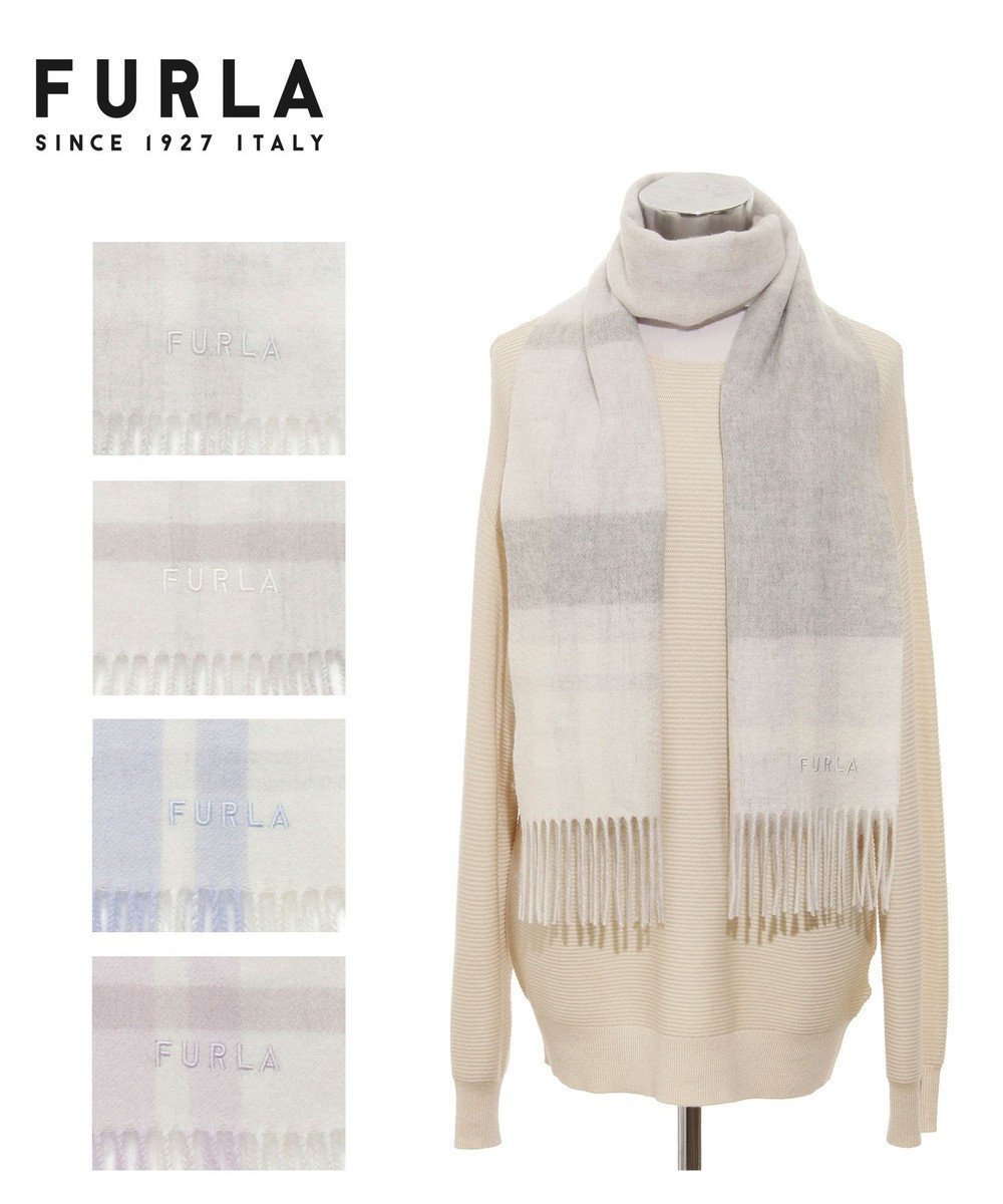【ムーンバット/MOONBAT】のFURLA ウール混ラメ入りブロックチェックストールマフラー/幅30cm 人気、トレンドファッション・服の通販 founy(ファニー) 　ファッション　Fashion　レディースファッション　Fashion for Women　ストール　Soft & Warm Scarves　マフラー・スヌード / 冬小物の定番　Scarves & Mufflers　おすすめ　Recommended / Our Picks　イタリア　Italy　エレガント 上品　Elegant　コレクション　Collection, Seasonal Line　スヌード　Snood, Infinity Scarf　スリム　Slim, Slim Fit　チェック　Check, Plaid, Tartan　パターン　Pattern, Design Print　フリンジ　Fringe, Tassel　ブロック　Block, Solid Block Pattern　マフラー　Scarf, Muffler　A/W・秋冬　Autumn/Winter　 other-1|ID: prp329100004658099 ipo3291000000033713095