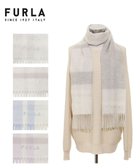 【ムーンバット/MOONBAT】のFURLA ウール混ラメ入りブロックチェックストールマフラー/幅30cm グレー|ID: prp329100004658099 ipo3291000000033713097