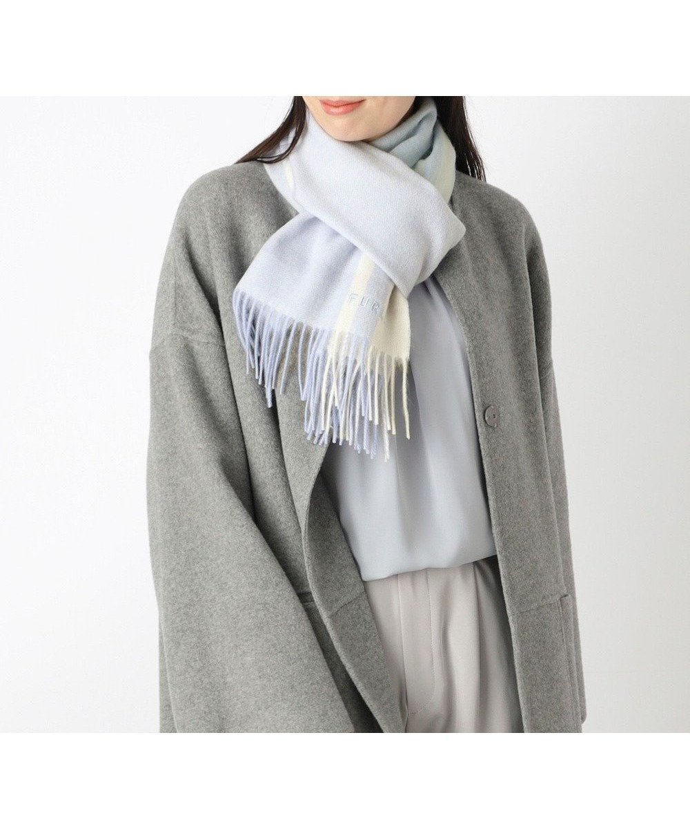 【ムーンバット/MOONBAT】のFURLA ウール混ラメ入りブロックチェックストールマフラー/幅30cm インテリア・キッズ・メンズ・レディースファッション・服の通販 founy(ファニー) 　ファッション　Fashion　レディースファッション　Fashion for Women　ストール　Soft & Warm Scarves　マフラー・スヌード / 冬小物の定番　Scarves & Mufflers　おすすめ　Recommended / Our Picks　イタリア　Italy　エレガント 上品　Elegant　コレクション　Collection, Seasonal Line　スヌード　Snood, Infinity Scarf　スリム　Slim, Slim Fit　チェック　Check, Plaid, Tartan　パターン　Pattern, Design Print　フリンジ　Fringe, Tassel　ブロック　Block, Solid Block Pattern　マフラー　Scarf, Muffler　A/W・秋冬　Autumn/Winter　サックスブルー|ID: prp329100004658099 ipo3291000000033713101