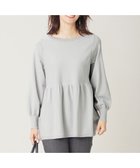 【エニィ スィス/any SiS】の【洗える】ペプラムニット プルオーバー アイスグレー|ID: prp329100004658174 ipo3291000000033714113
