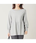 【エニィ スィス/any SiS】の【洗える】ペプラムニット プルオーバー アイスグレー|ID: prp329100004658174 ipo3291000000034387885