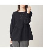 【エニィ スィス/any SiS】の【洗える】ペプラムニット プルオーバー ブラック|ID: prp329100004658174 ipo3291000000034387886