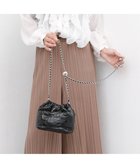 【アンビリオン/UNBILLION】のカシュカシュ cachecache / 口元ギャザーメタリックキルトミニショルダー ブラック|ID: prp329100004658178 ipo3291000000033714189