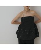【グレース コンチネンタル/GRACE CONTINENTAL】のペプラムベアニットトップ ブラック|ID: prp329100004658258 ipo3291000000033716137