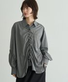 【イェッカ ヴェッカ/YECCA VECCA】のドロストデザインギャザーシャツ 人気、トレンドファッション・服の通販 founy(ファニー) ファッション Fashion レディースファッション Fashion for Women トップス・カットソー Cut & Sew Tops シャツ・ブラウス・オフィスカジュアル Elegant Blouses & Button-Ups おすすめ Recommended / Our Picks ギャザー Gathered, Ruffled バランス Balance, Style Balance フロント Front, Front Design ポケット Pocket, Pocket Detail A/W・秋冬 Autumn/Winter thumbnail Stripe|ID: prp329100004658559 ipo3291000000033716633