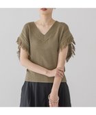 【アメリカンホリック/AMERICAN HOLIC】の袖フリンジショート丈プルオーバー 人気、トレンドファッション・服の通販 founy(ファニー) ファッション Fashion レディースファッション Fashion for Women トップス・カットソー Cut & Sew Tops ニット Knit Tops & Sweaters カジュアルプルオーバー・ニットトップス Pullovers & Knit Tops / Casual Pullovers おすすめ Recommended / Our Picks コンパクト Compact, Small Size セーター Sweater, Knitwear フリンジ Fringe, Tassel ボトム Bottoms, Lower Wear ポケット Pocket, Pocket Detail メッシュ Mesh, Net Fabric 夏 Summer 春 Spring S/S・春夏 SS, Spring/Summer, Warm Season 透かし Cut-Out, Lacework 長袖 Long Sleeve, Full Sleeve thumbnail Olive|ID: prp329100004658591 ipo3291000000036153587