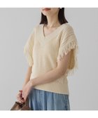 【アメリカンホリック/AMERICAN HOLIC】の袖フリンジショート丈プルオーバー 人気、トレンドファッション・服の通販 founy(ファニー) ファッション Fashion レディースファッション Fashion for Women トップス・カットソー Cut & Sew Tops ニット Knit Tops & Sweaters カジュアルプルオーバー・ニットトップス Pullovers & Knit Tops / Casual Pullovers おすすめ Recommended / Our Picks コンパクト Compact, Small Size セーター Sweater, Knitwear フリンジ Fringe, Tassel ボトム Bottoms, Lower Wear ポケット Pocket, Pocket Detail メッシュ Mesh, Net Fabric 夏 Summer 春 Spring S/S・春夏 SS, Spring/Summer, Warm Season 透かし Cut-Out, Lacework 長袖 Long Sleeve, Full Sleeve thumbnail Ecru|ID: prp329100004658591 ipo3291000000036153593