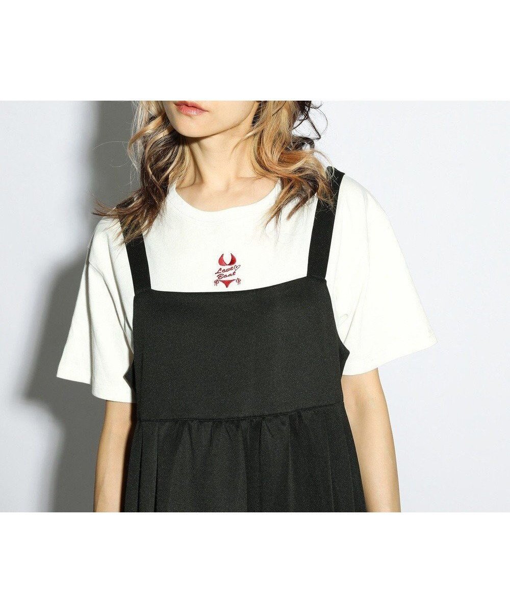 【グリーンパークス/Green Parks】のLOVEBOAT ビキニ刺繍TEE 人気、トレンドファッション・服の通販 founy(ファニー) ファッション Fashion レディースファッション Fashion for Women トップス・カットソー Cut & Sew Tops シャツ・ブラウス・オフィスカジュアル Elegant Blouses & Button-Ups ロングTシャツ・Tシャツ Longline T-Shirts & Tees カットソー・ベーシックTシャツ Cut-and-Sewn Tops / Stretch Tees & Basics おすすめ Recommended / Our Picks カットソー Cut and Sewn Top キャミソール Camisole, Spaghetti Strap Top シンプル Simple, Minimal トレンド Trend, Trending Now ビキニ Bikini, Two-Piece Swimsuit フロント Front, Front Design ボックス Boxy, Box Shape ボトム Bottoms, Lower Wear ポケット Pocket, Pocket Detail モチーフ Motif, Design Theme ワイド Wide, Wide Fit A/W・秋冬 Autumn/Winter other-1|ID: prp329100004658617 ipo3291000000033717052