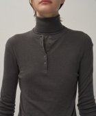 【エイトン/ATON】のTENCEL SILK CIRCULER RIB ヘンリーネックセーター CHAROCAL GRAY|ID: prp329100004658638 ipo3291000000033717168