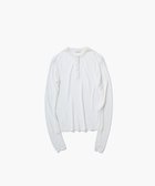 【エイトン/ATON】のTENCEL SILK CIRCULER RIB ヘンリーネックセーター WHITE|ID: prp329100004658638 ipo3291000000036299496