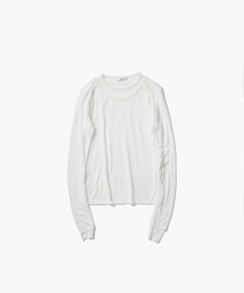 【エイトン/ATON】のTENCEL SILK CIRCULER RIB クルー&クルーレイヤード インテリア・キッズ・メンズ・レディースファッション・服の通販 founy(ファニー) 　ファッション　Fashion　レディースファッション　Fashion for Women　トップス・カットソー　Cut & Sew Tops　ニット　Knit Tops & Sweaters　インナー　Innerwear　カットソー　Cut and Sewn Top　シアー　Sheer, See-Through　シルク　Silk, 100% Silk　シンプル　Simple, Minimal　スウェット / スエット　Sweatshirt, Sweatwear　セーター　Sweater, Knitwear　タートルネック　Turtleneck, High Neck　A/W・秋冬　Autumn/Winter　WHITE|ID: prp329100004658639 ipo3291000000033717176