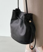 【ラシット/russet】の【2025AW新作】レザー巾着バケットバッグ(CE-1614) Black|ID: prp329100004658651 ipo3291000000033717272