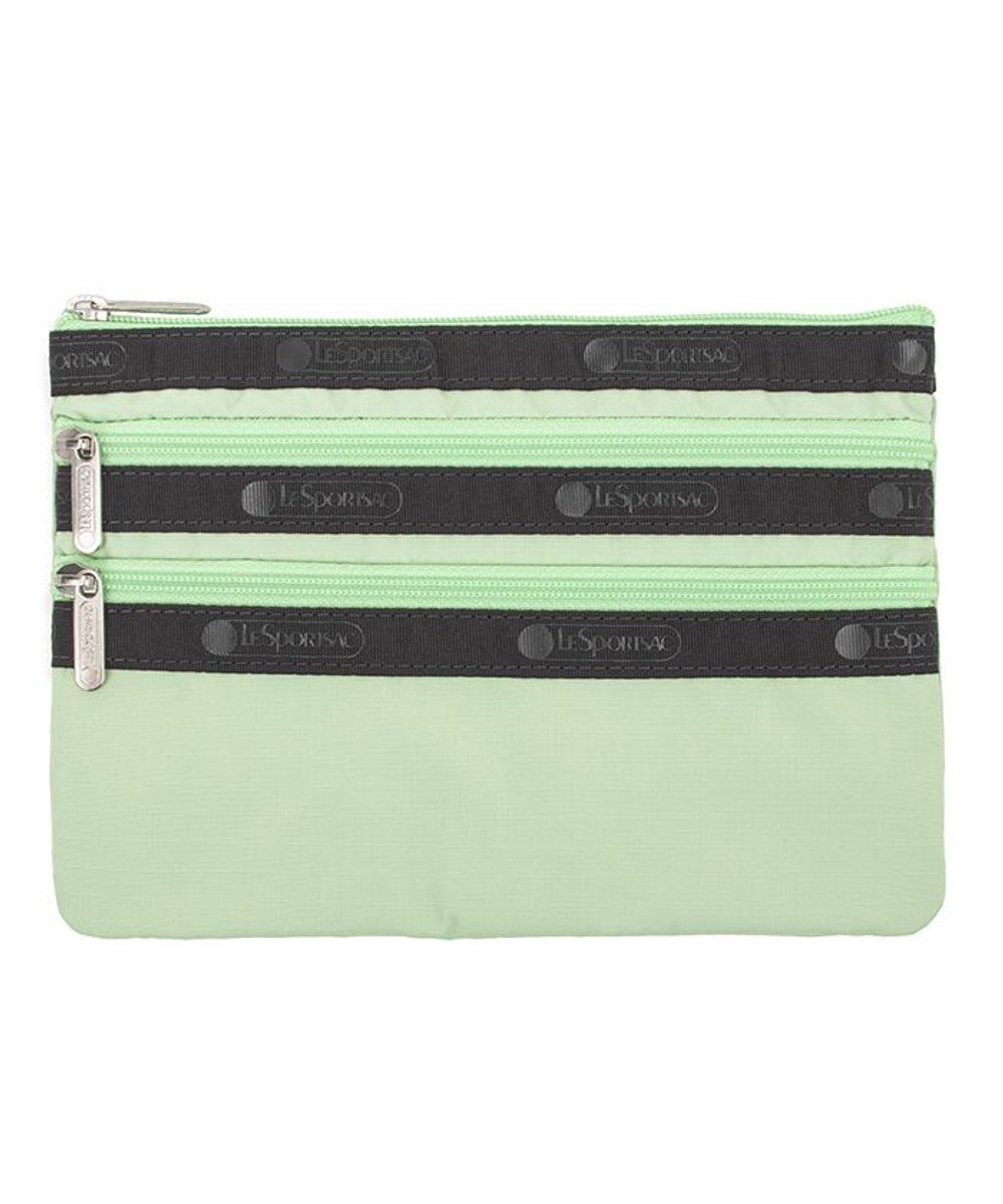 【レスポートサック/LeSportsac】の3ZIP COSMETIC/フロスティグリーン/サンダー 人気、トレンドファッション・服の通販 founy(ファニー) 　ファッション　Fashion　レディースファッション　Fashion for Women　ミニ財布・二つ折り財布　Wallets & Card Cases　ポーチ&ミニバッグ　Pouches & Mini Bags　アウトドア　Outdoor Clothing　軽量　Lightweight, Ultra Light　スポーツ　Sports, Activewear　スリム　Slim, Slim Fit　財布　Wallet, Purse　トラベル　Travel, Travel Gear　人気　Popular, Best Seller　フラット　Flat, Flat Shoes　プリント　Print, Printed Pattern　ポケット　Pocket, Pocket Detail　ポーチ　Pouch, Small Case　無地　Plain, Solid Color　旅行　Travel　エレガント 上品　Elegant　 other-1|ID: prp329100004658696 ipo3291000000033717522
